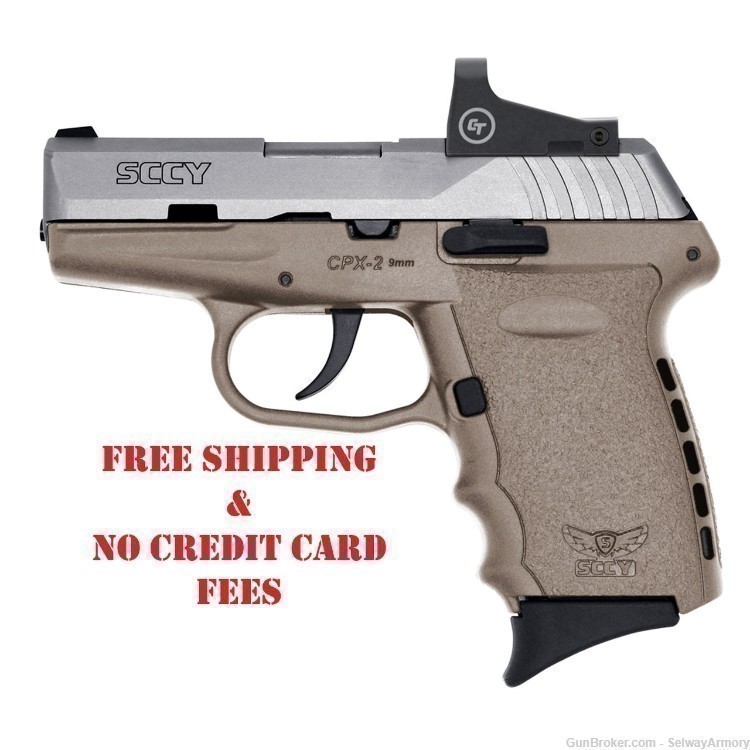 SCCY CPX-2 RD 9mm 3.10" 10rd RedDot SS/FDE CPX-2TTDERD-img-0