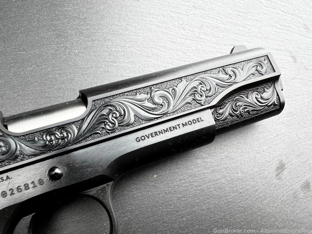 Colt 1911 Custom Engraved Regal AA by Altamont Blued .38 Super-img-3