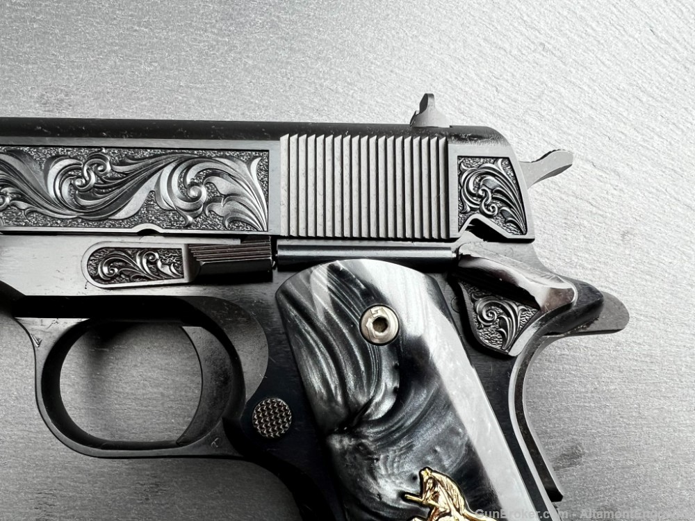 Colt 1911 Custom Engraved Regal AA by Altamont Blued .38 Super-img-2