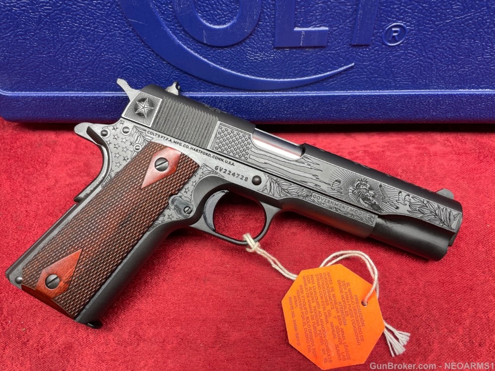 NIB Colt 1911 Government. Stunning Engraved .We The People, Bald Eagle !-img-15