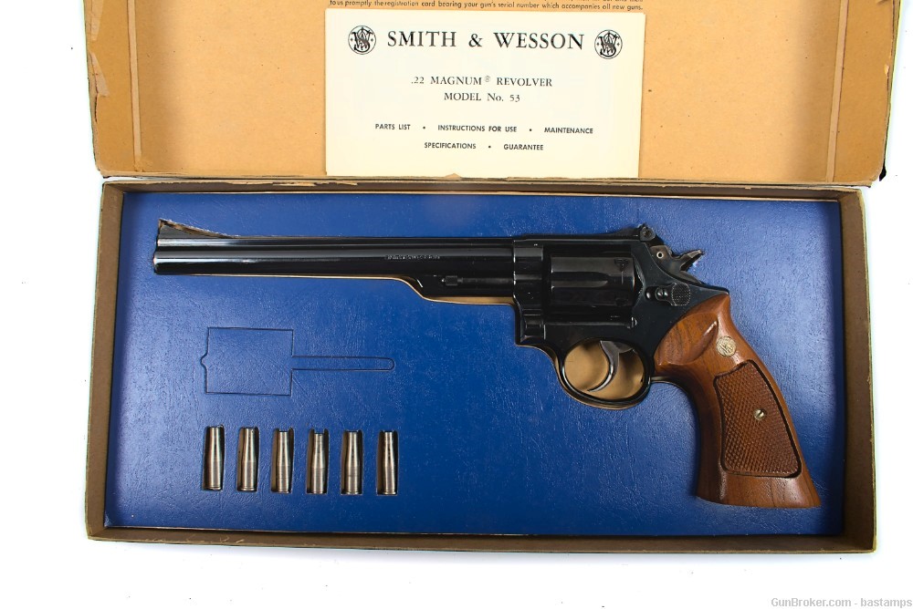 Rare Smith & Wesson Model 53 Revolver in 22 Jet with Box – SN: 4K82676-img-0