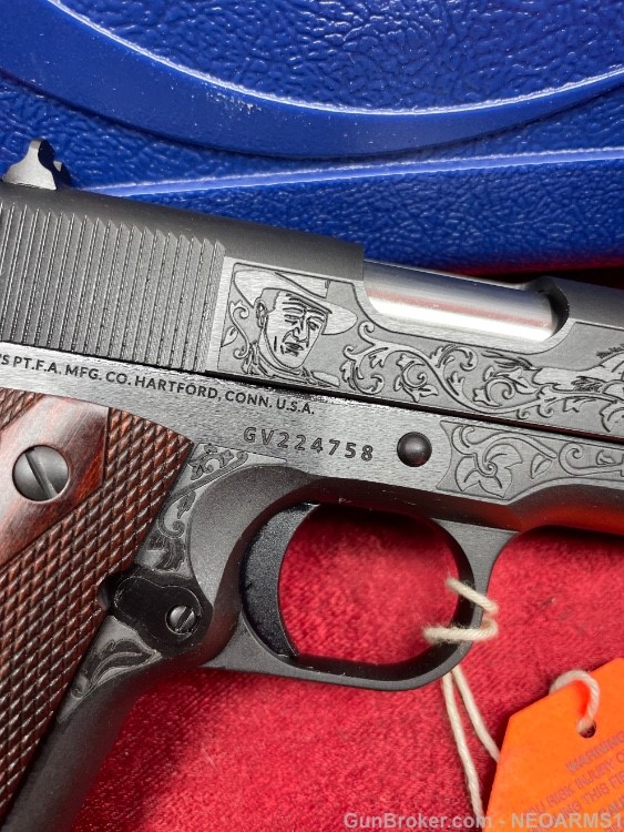 NIB Colt 1911 Government 45acp Incredible Engraved (John Wayne The Duke)!-img-12
