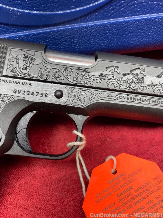 NIB Colt 1911 Government 45acp Incredible Engraved (John Wayne The Duke)!-img-13