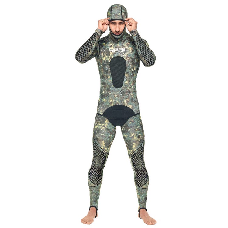 SEAC Apnea Wetsuits, Pirana, Color: Green Camouflage, Size: XL-img-1