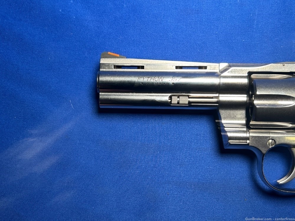 Colt Python .357 Magnum 4.25” 6-shot Stainless Finish Wood Grips Used-img-5
