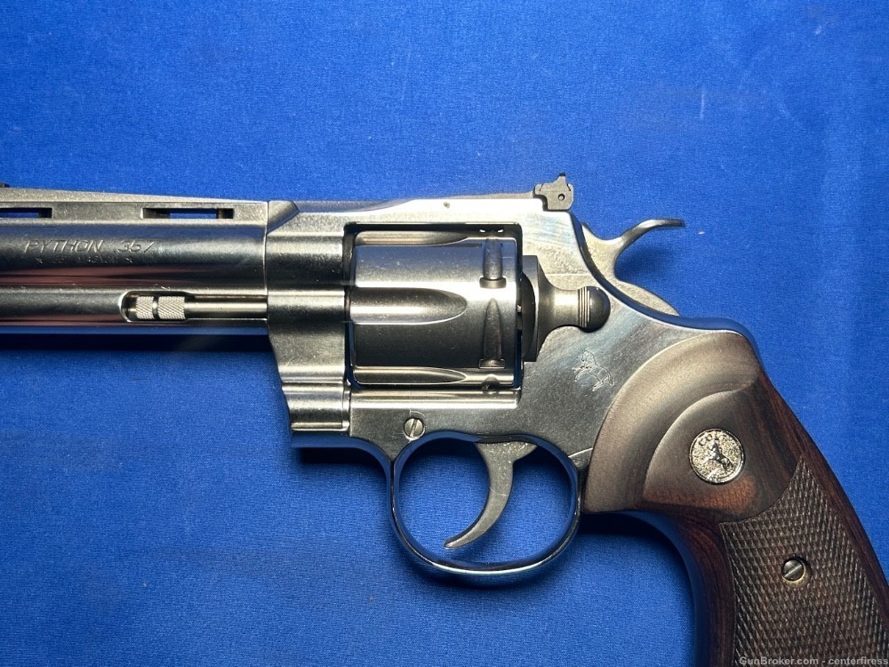 Colt Python .357 Magnum 4.25” 6-shot Stainless Finish Wood Grips Used-img-6