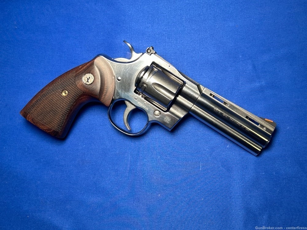 Colt Python .357 Magnum 4.25” 6-shot Stainless Finish Wood Grips Used-img-1