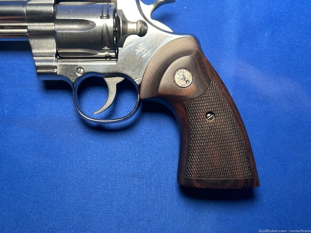 Colt Python .357 Magnum 4.25” 6-shot Stainless Finish Wood Grips Used-img-7