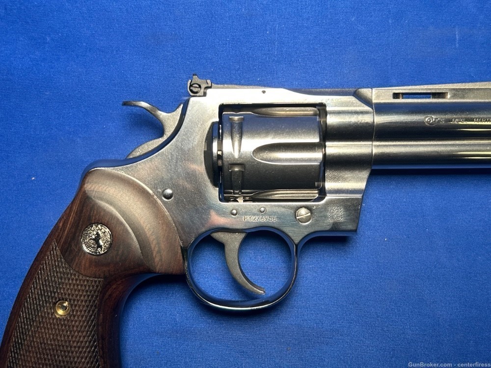 Colt Python .357 Magnum 4.25” 6-shot Stainless Finish Wood Grips Used-img-3