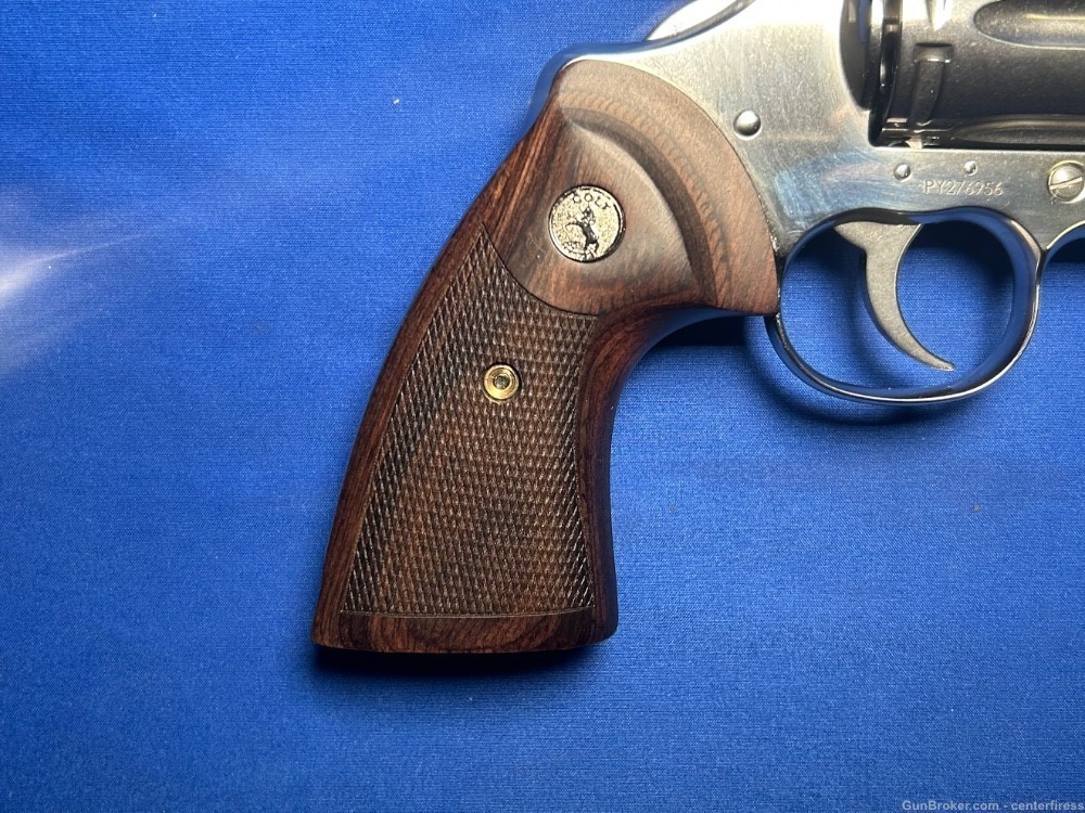 Colt Python .357 Magnum 4.25” 6-shot Stainless Finish Wood Grips Used-img-2