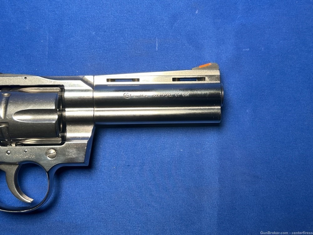 Colt Python .357 Magnum 4.25” 6-shot Stainless Finish Wood Grips Used-img-4