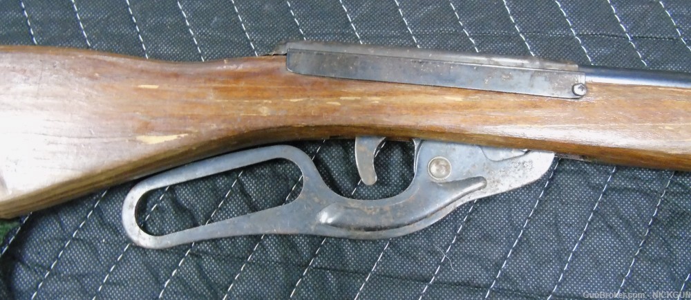 Vintage Toy Cork Gun Western Wood Stock leaver action Rifle-img-6