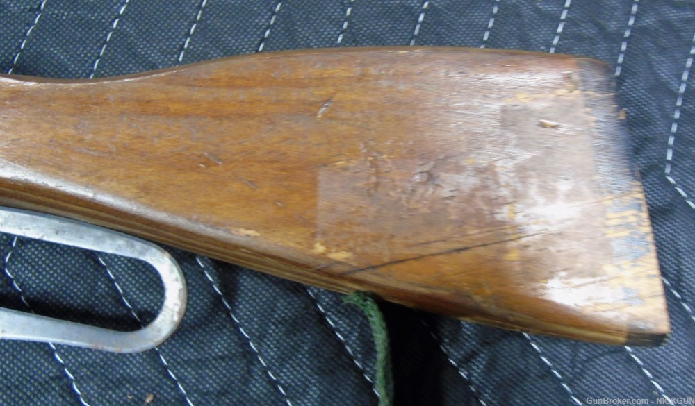 Vintage Toy Cork Gun Western Wood Stock leaver action Rifle-img-2