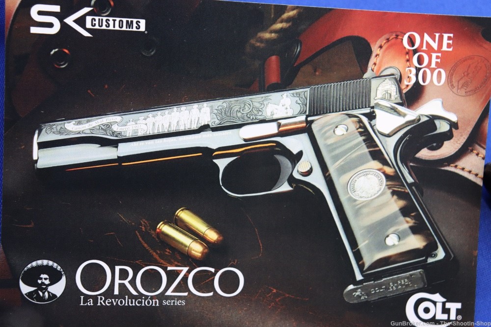 Colt 1911 PASCUAL OROZCO Pistol 38 SUPER 1 of 300 Mexico SILVER ENGRAVED-img-54