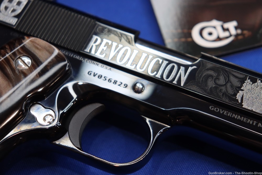 Colt 1911 PASCUAL OROZCO Pistol 38 SUPER 1 of 300 Mexico SILVER ENGRAVED-img-4