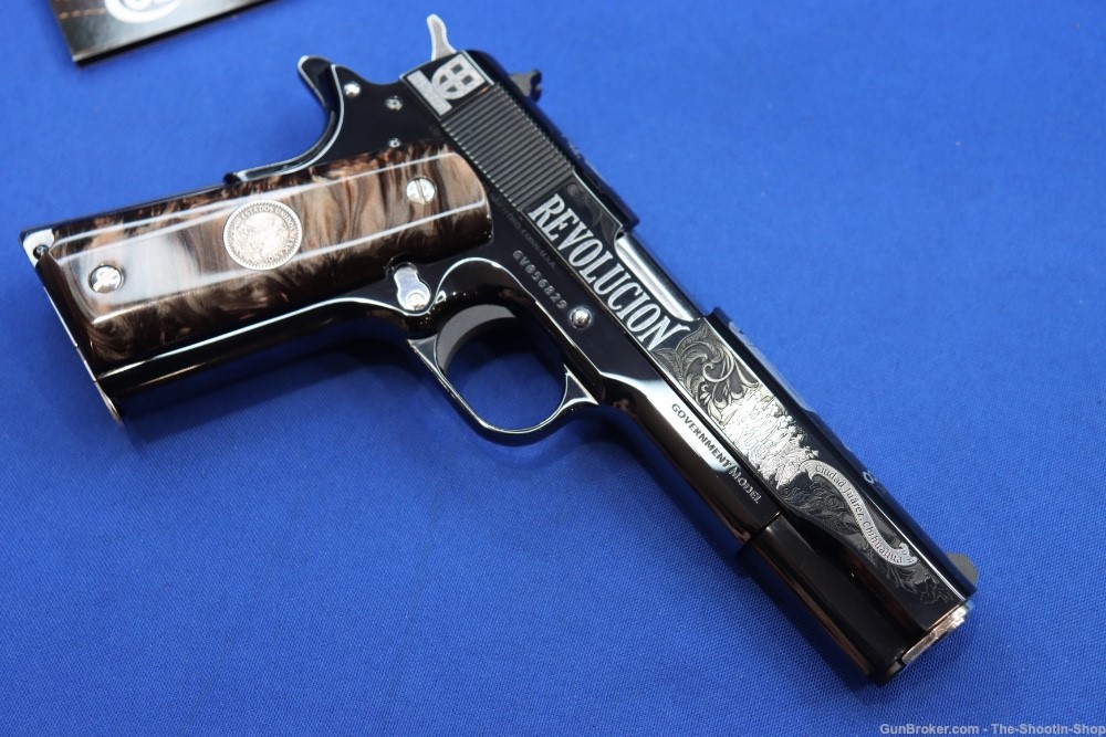 Colt 1911 PASCUAL OROZCO Pistol 38 SUPER 1 of 300 Mexico SILVER ENGRAVED-img-47