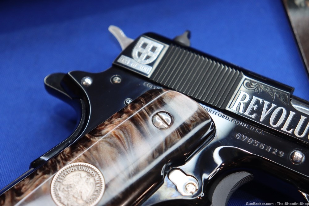 Colt 1911 PASCUAL OROZCO Pistol 38 SUPER 1 of 300 Mexico SILVER ENGRAVED-img-5