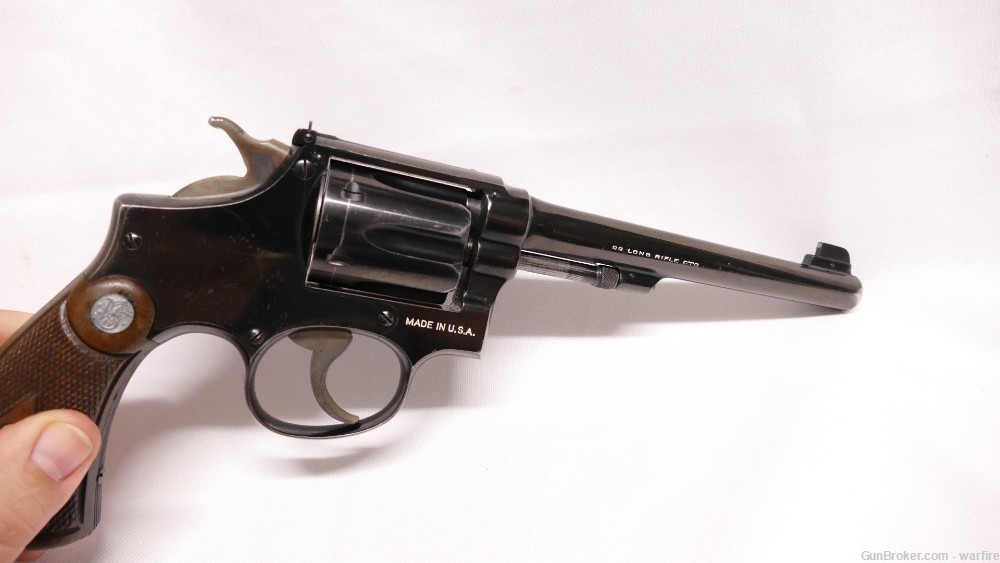 Prewar S&W First Model Outdoorsman Revolver cal .22-img-4