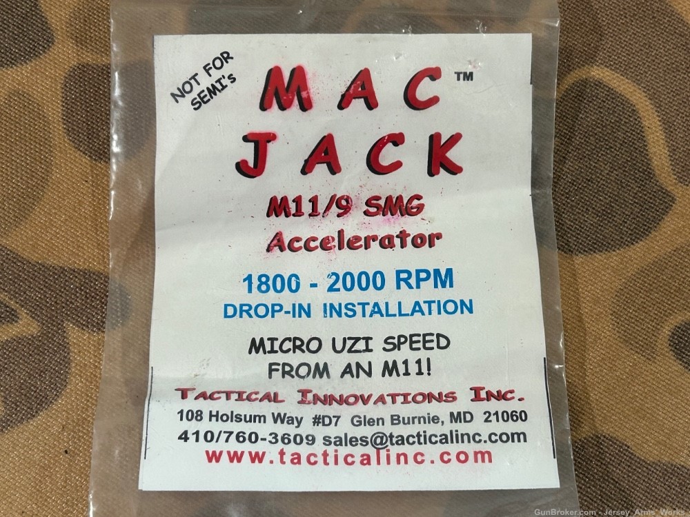 RARE! MAC JACK M11/9 SMG Rate Increaser SPEED Booster Cobray MAC-11 SWD 9mm-img-7
