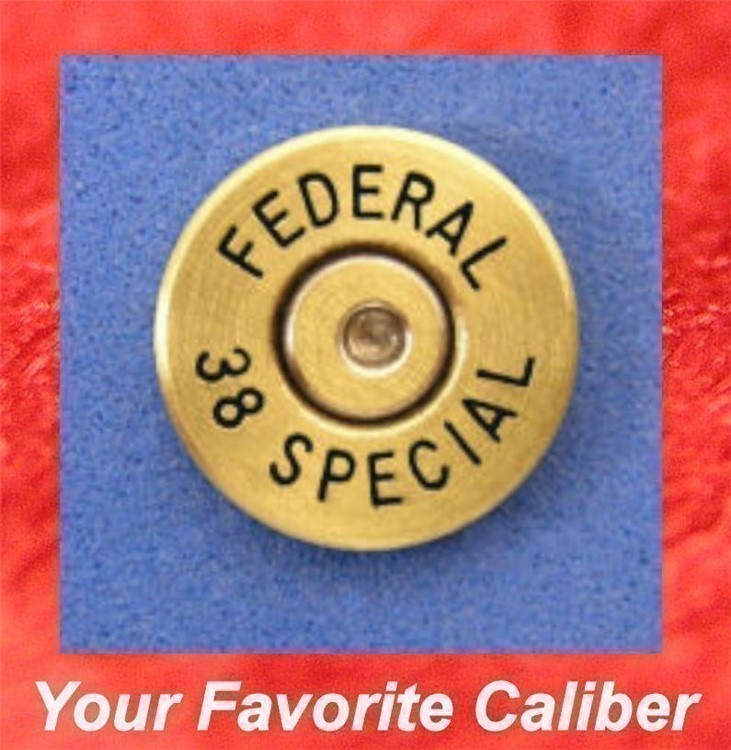 FEDERAL  38 SPECIAL SPL Brass  Cartridge Hat Pin  Tie Tac  Ammo Bullet-img-0