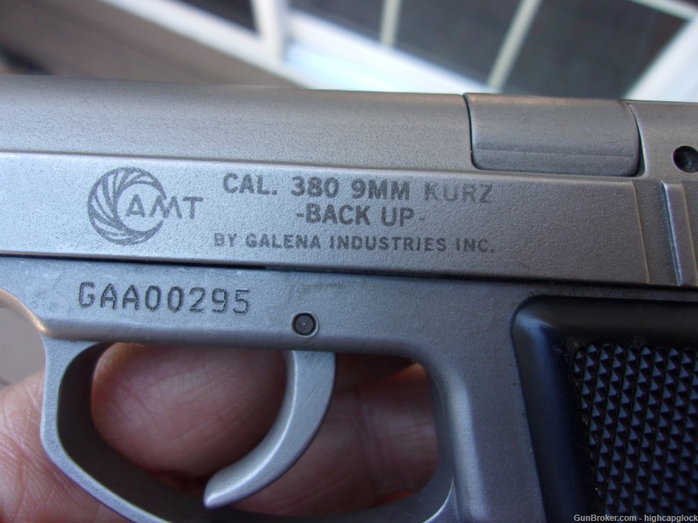 AMT Back Up .380 2.5" Stainless Pistol w/ 2 Mags & Box $1START-img-5
