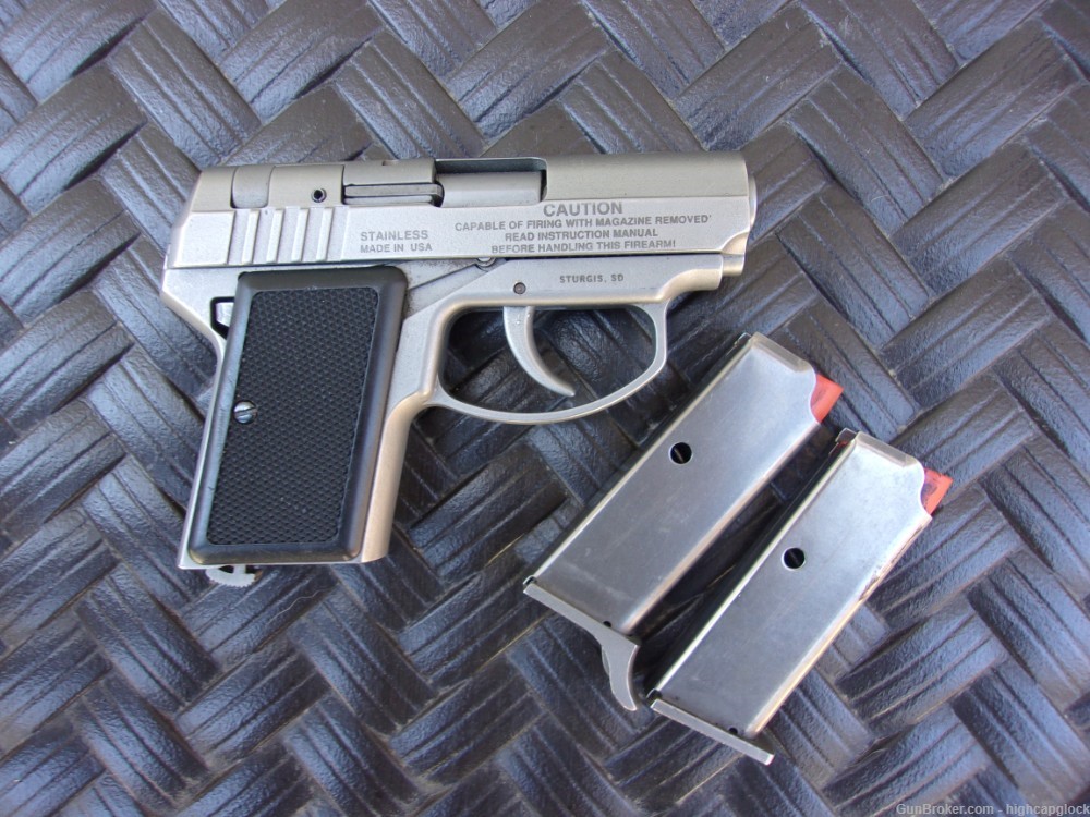 AMT Back Up .380 2.5" Stainless Pistol w/ 2 Mags & Box $1START-img-2