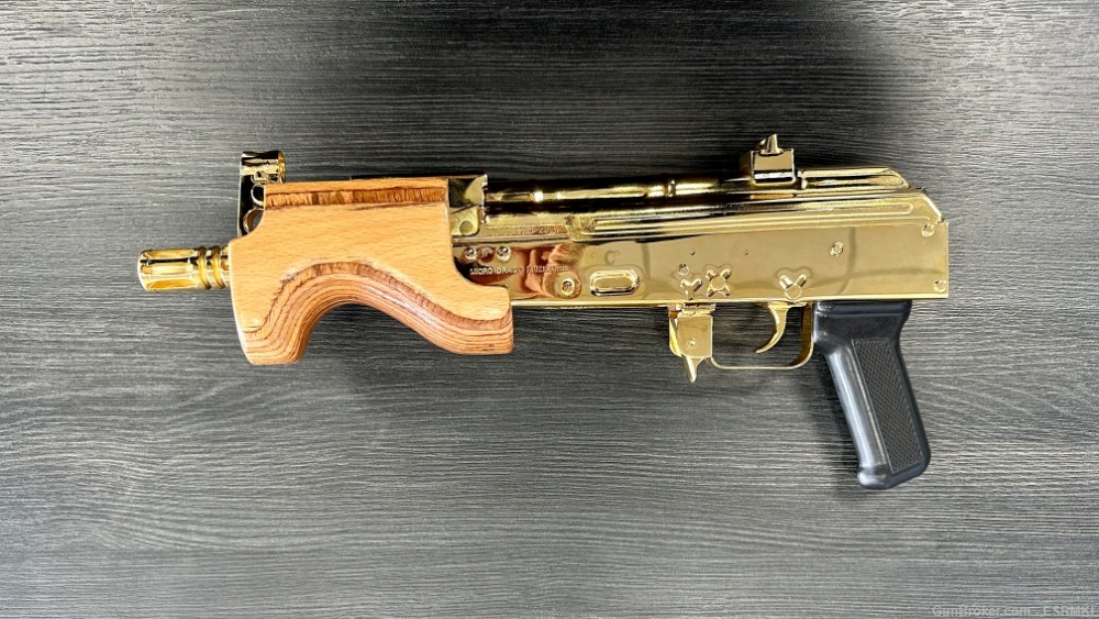 NIB Century Arms Micro Draco 24k Gold AK47 7.62x39-img-2
