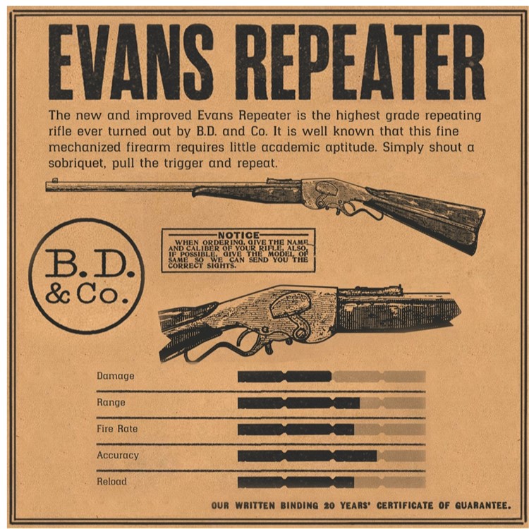 *RARE* New Model EVANS Repeating Rifle .44, w/ 30" Barrel - NO RESERVE -img-6