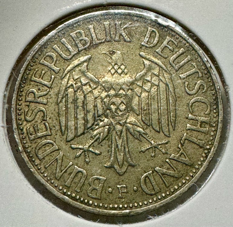 Federal Republic of Germany 1 Mark 1970-F Copper Nickel-img-1