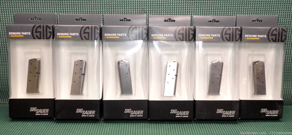 Sig Sauer 238 .380 ACP 6 rd. Mags #MAG-238-380-6 1 lot of 6 New NO RESERVE-img-0