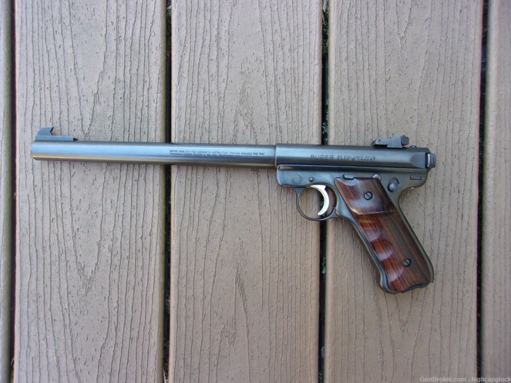 Ruger Mark II Target .22 10" Semi Auto Blued Long Barreled Pistol $1START-img-1