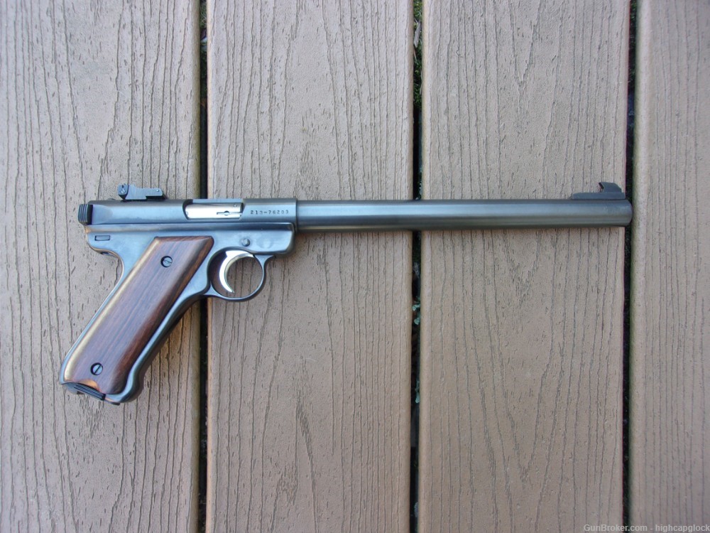 Ruger Mark II Target .22 10" Semi Auto Blued Long Barreled Pistol $1START-img-5
