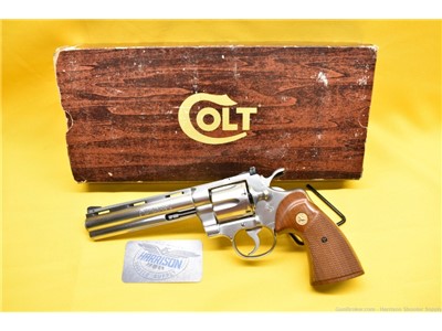 COLT PYTHON .357 MAGNUM 1983 1ST YEAR 6" STAINLESS STEEL W/ BOX PAPERS