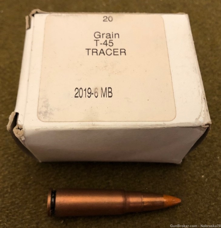 20 round box 7.62x39 tracer tracing ammo T-45 live rounds -img-0