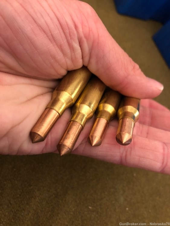Lot of four rounds HSM .300 Win Mag copper glass penetration rounds ammo-img-2