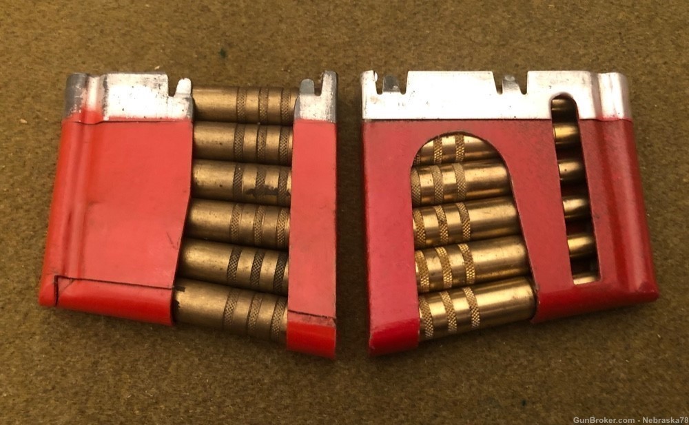 2 Swiss Switzerland 7.5x55 K11 K31 stripper clips with solid brass dummies -img-2