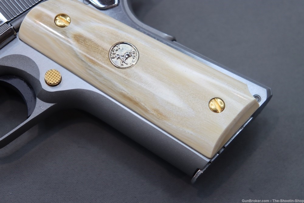 Colt Govt Model 1911 Pistol 38 SUPER Gold Scroll ENGRAVED Genuine IVORY 70-img-6