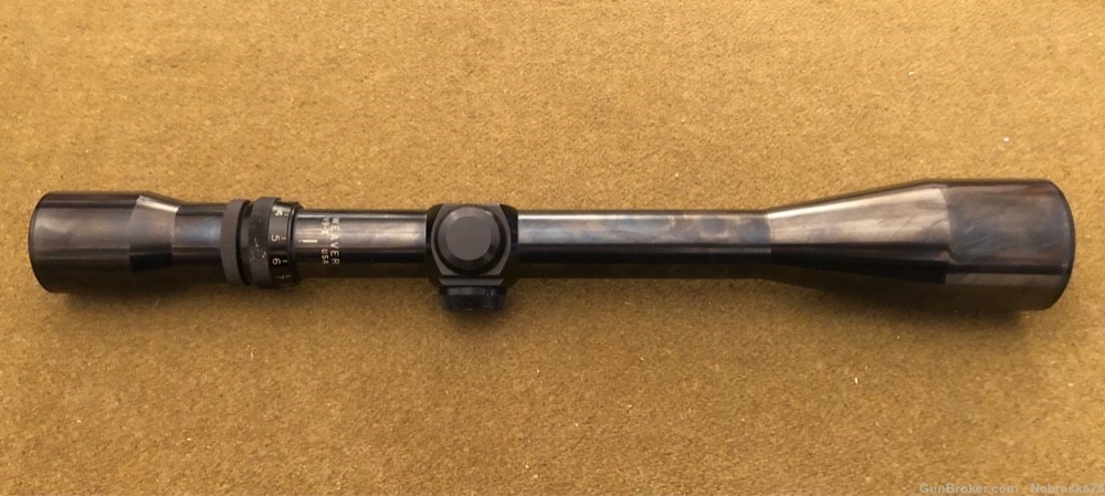 Used Weaver V9-II steel tube rifle scope clear glass good finish -img-0
