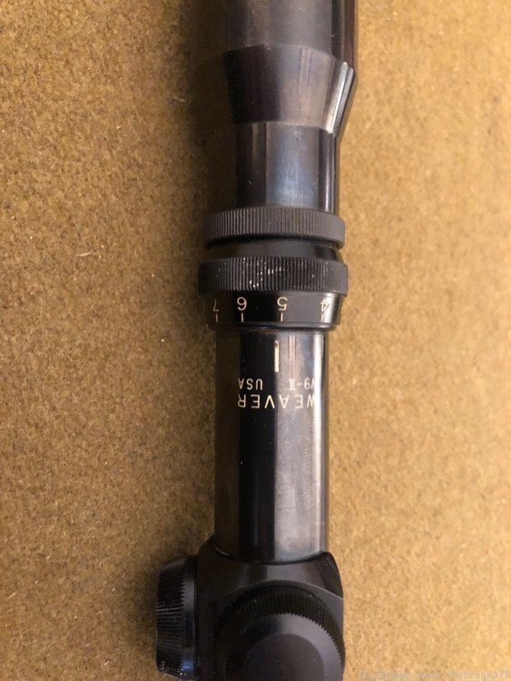 Used Weaver V9-II steel tube rifle scope clear glass good finish -img-3