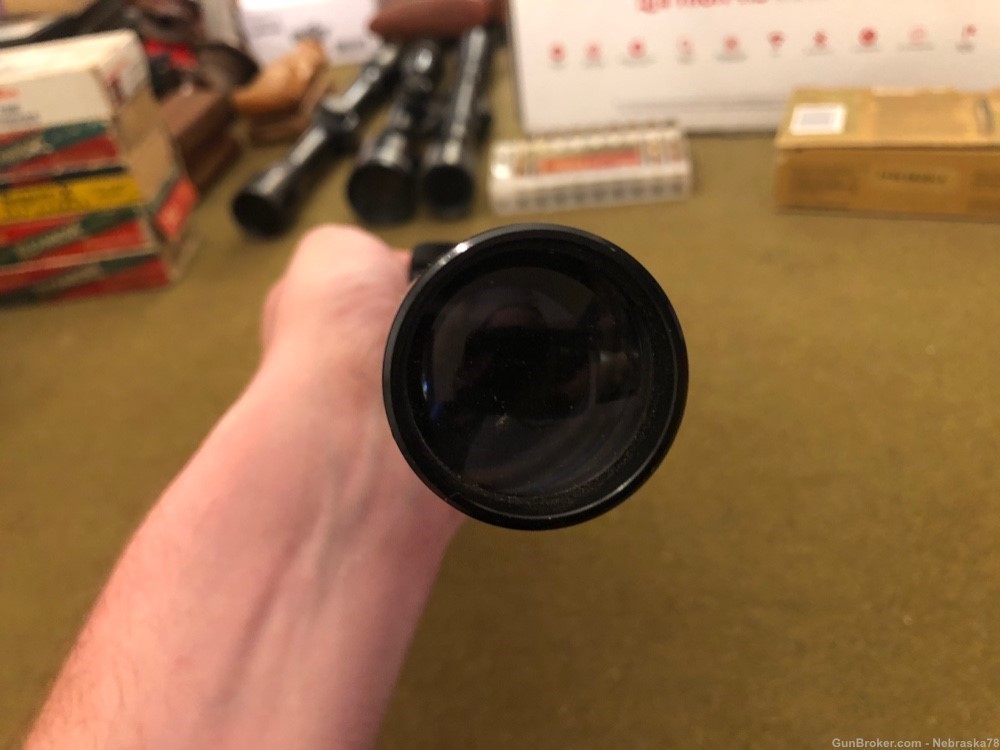 Used Weaver V9-II steel tube rifle scope clear glass good finish -img-2