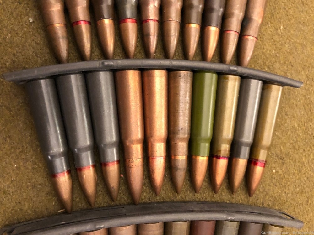 50 round collection military 7.62x39 ammo China Russia Israeli Czech etc-img-4