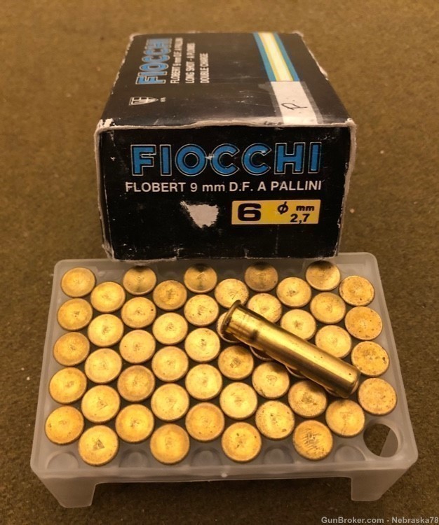 50 rounds Fiocchi 9mm RF rimfire Flobert ammo 6 shot garden gun -img-0