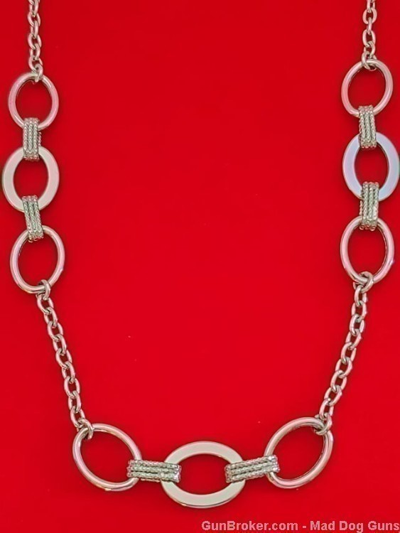 925 Sterling Silver Rhodium Plated 26" Necklace. UNISEX. SS27. *REDUCED*-img-2