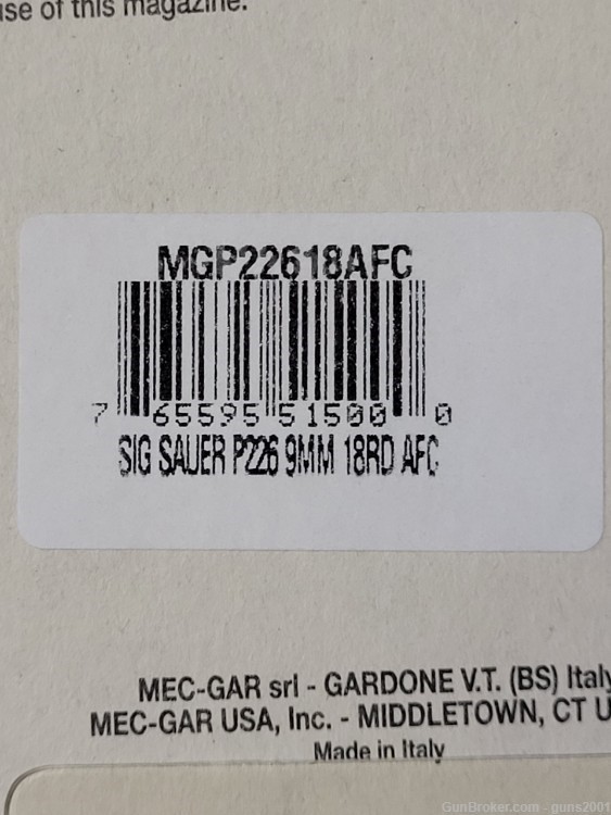 Meggar SigSauer  P226 9mm mag-img-1
