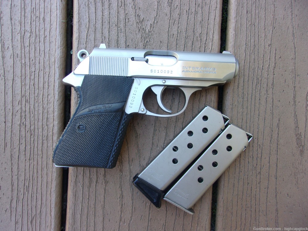 Walther PPK/S .380 Stainless Pistol by Interarms w/ 2 Mags & Box $1START-img-2