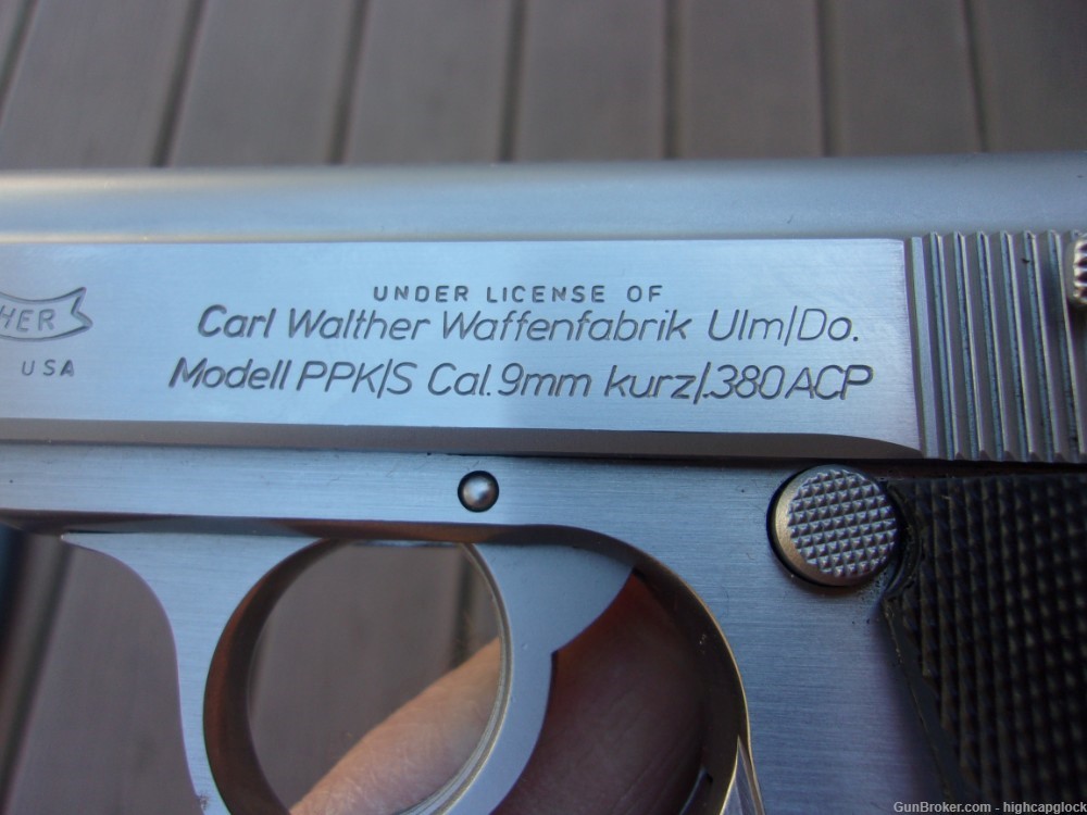 Walther PPK/S .380 Stainless Pistol by Interarms w/ 2 Mags & Box $1START-img-5