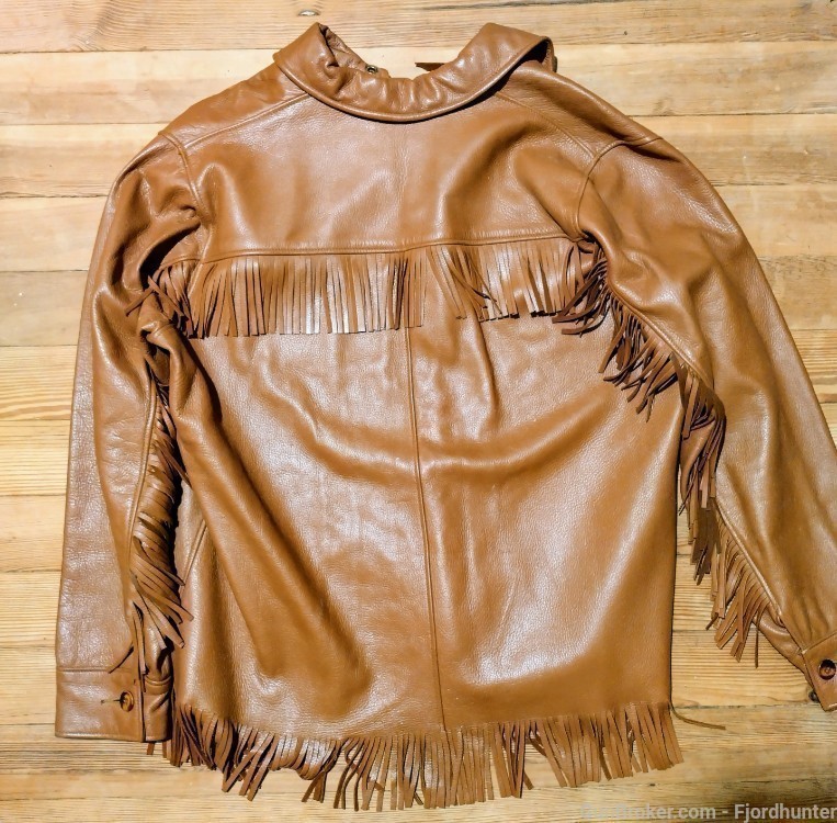 Vintage 1940s Buckskin Deerskin Longhunter Flintlock jacket -img-2