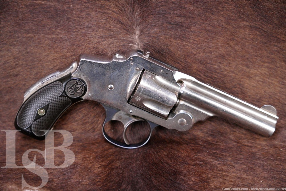 Smith & Wesson S&W .38 Safety Hammerless 2nd Model 3.25" Revolver Antique-img-0