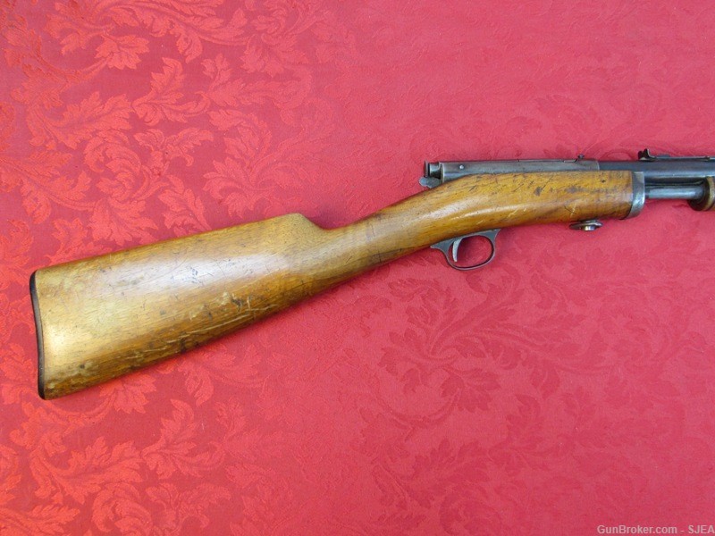UNUSUAL STEVENS GALLERY No 80 PUMP ACTION 22 Cal. RIFLE -img-2