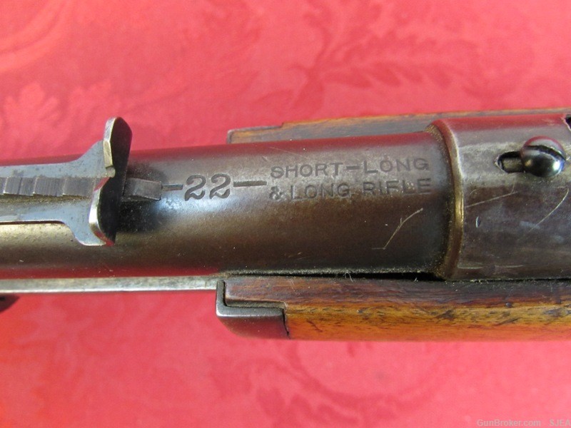 UNUSUAL STEVENS GALLERY No 80 PUMP ACTION 22 Cal. RIFLE -img-15